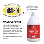 Fish Oil for Dogs, Healthy Skin & Coat Salmon Pollock Liquid Omega 3, 64 oz