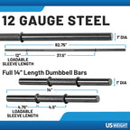 US Weight 105 Pound Weight Set with Barbell - Home Gym Workout Equipment