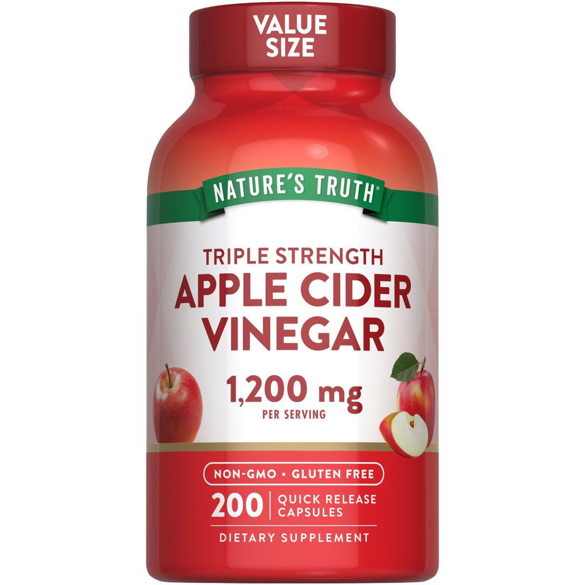 Nature's Truth Apple Cider Vinegar Capsules | 1200mg | 200 Pills