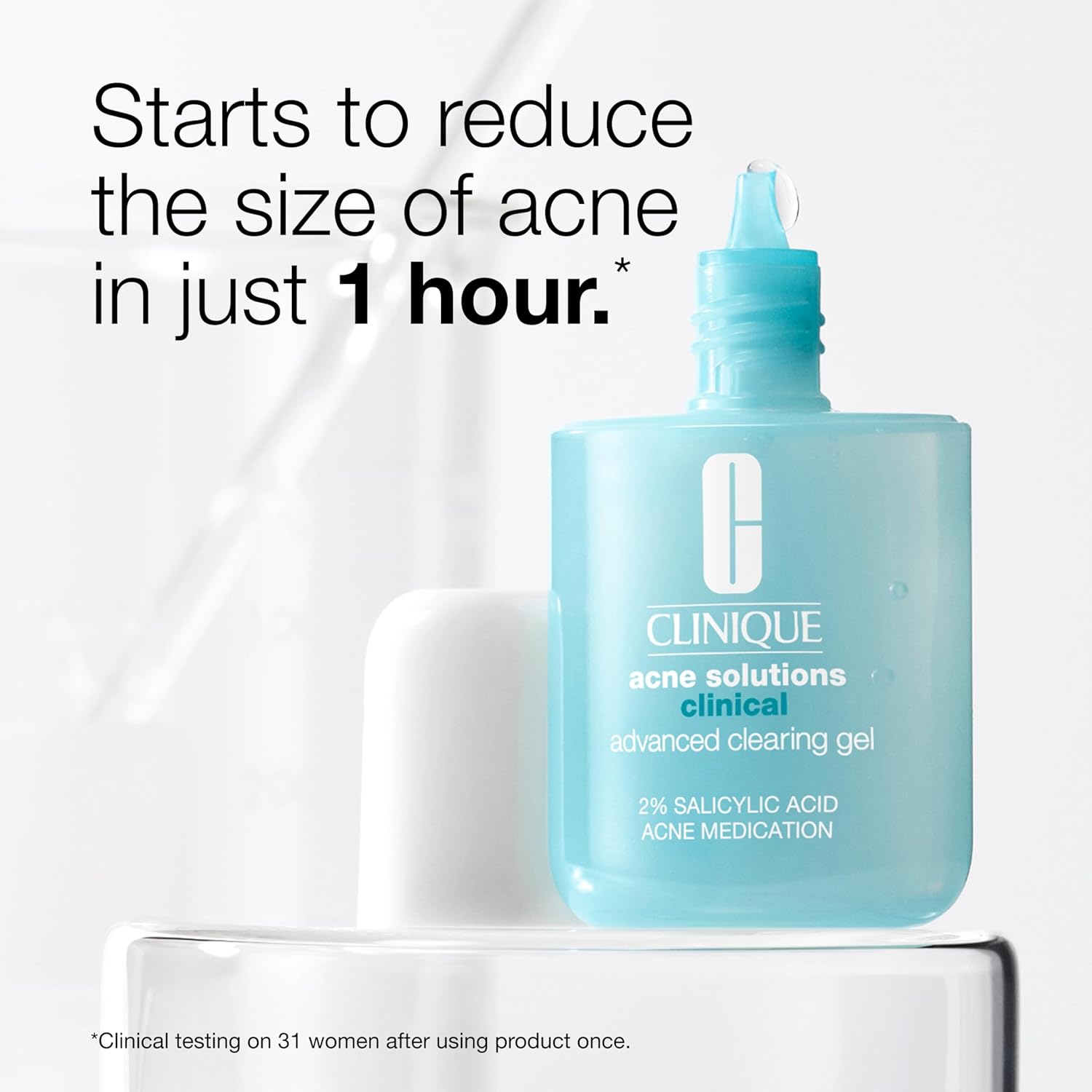 Buy now Clinique Acne Solutions Clinical Clearing Gel Acne Treatment With Witch Hazel + Salicylic Acid For Very Dry to Oily Skin Types | Oil-Free | Soothing at indiglob india