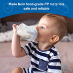 (4 Pack Bottles Handles for Philips Avent Natural Baby Bottle, Quick Install & Easy for Little Hands to Hold, White