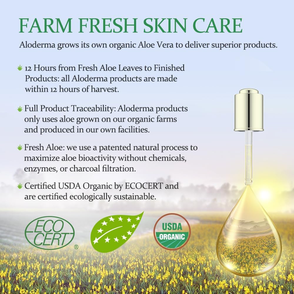 Buy now Aloderma Aloe Vera Gel Made within 12 Hours of Harvest with 96% Pure Organic Aloe Vera for Skin, Scalp, & Hair, Soothing Aloe Face Moisturizer, Multipurpose, Hydrating Aloe Gel, 7.05oz at indiglob india
