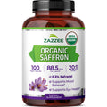 Zazzee USDA Organic Saffron 20:1 Extract, 88.5 mg, 0.3% Safranal, Vegan
