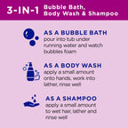 Dr Teal's Kids 3-in-1 Elderberry Bath: Bubble Bath, Body Wash & Shampoo, 20 fl oz