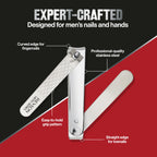 Buy now Revlon Dual-Ended Nail Clipper for Men, Straight and Curved Edges, for Fingernail and Toenail Trimming, Stainless Steel, 1 Count at indiglob india
