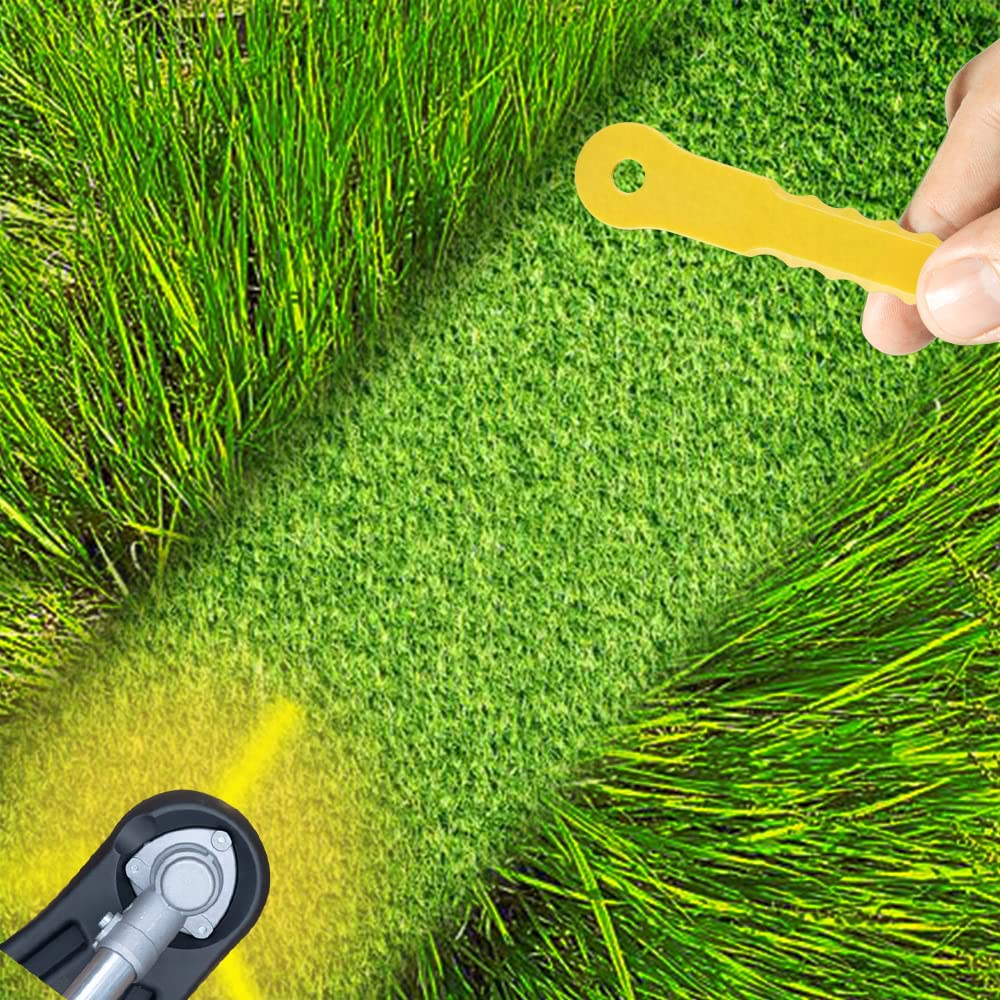 FourShow 30Pcs Replacement Blades Compatible with Weed Warrior Push-N-Load 3 Blade Trimmer Head and Pivotrim Hybrid 2-N-1 Head