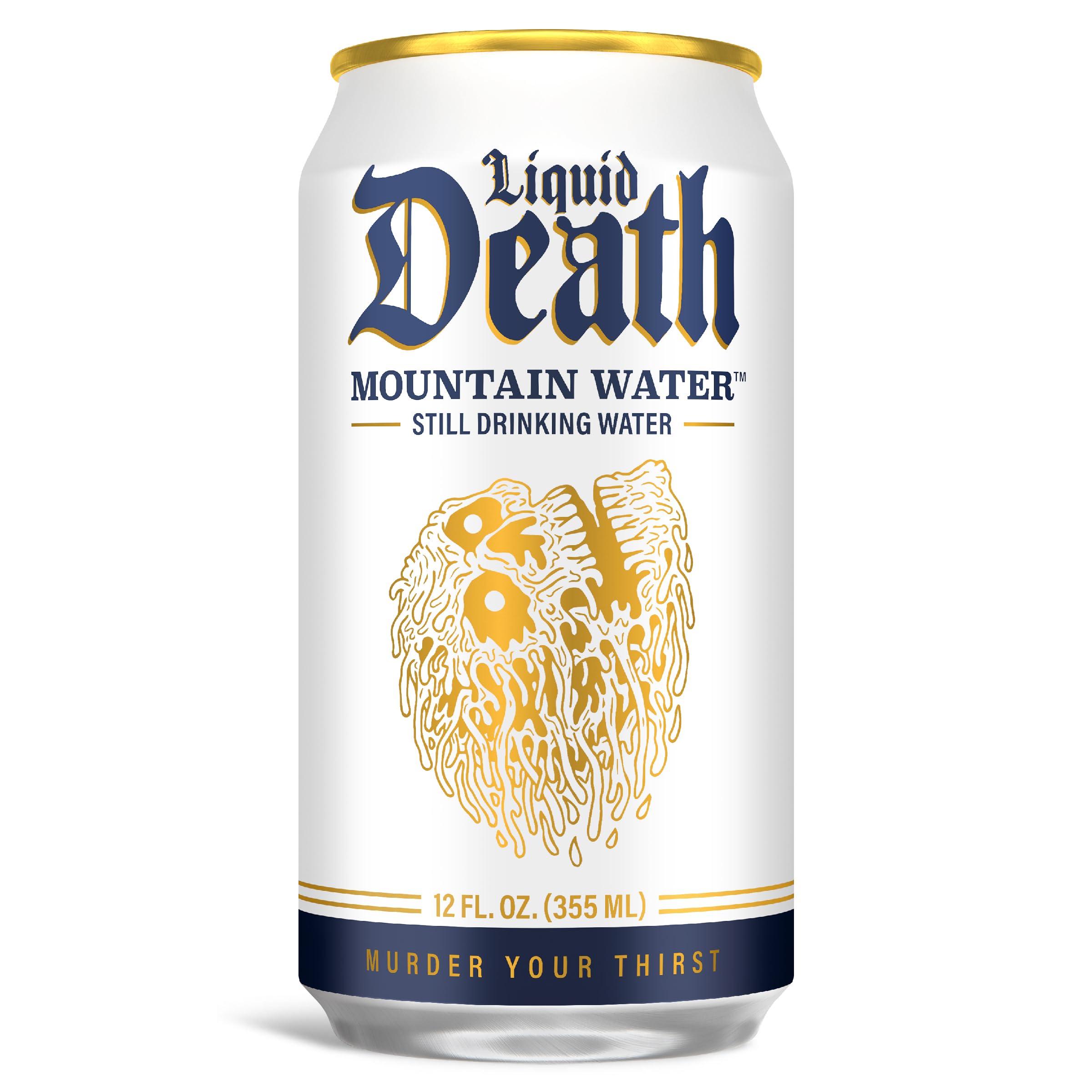 Buy now Liquid Death Sparkling Mountain Water, Real Mountain Source, Ice-Cold Cans, Infinitely Recyclable, 12 Fl Oz (Pack of 12) at indiglob india