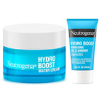 Buy now Neutrogena Hydro Boost Skincare Set, Hydro Boost Water Cream Face Moisturizer for 72-Hour Hydration, 1.7 Fl Oz, & Hydro Boost Hydrating Gel Facial Cleanser Trial Size, 0.5 Fl Oz, 2 Pack, Clear at indiglob india