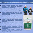 Baking Soda Powder for Organic Use, Grade 1 Aluminum Free Baking Soda, Natural No Chemicals, Pure Powder for Cooking, Stomach Acid, Kidney Supplement, 1lb