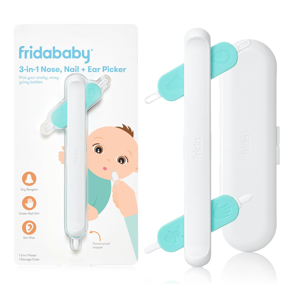 Frida Baby 3-in-1 Nose, Nail + Ear Picker for Baby Grooming