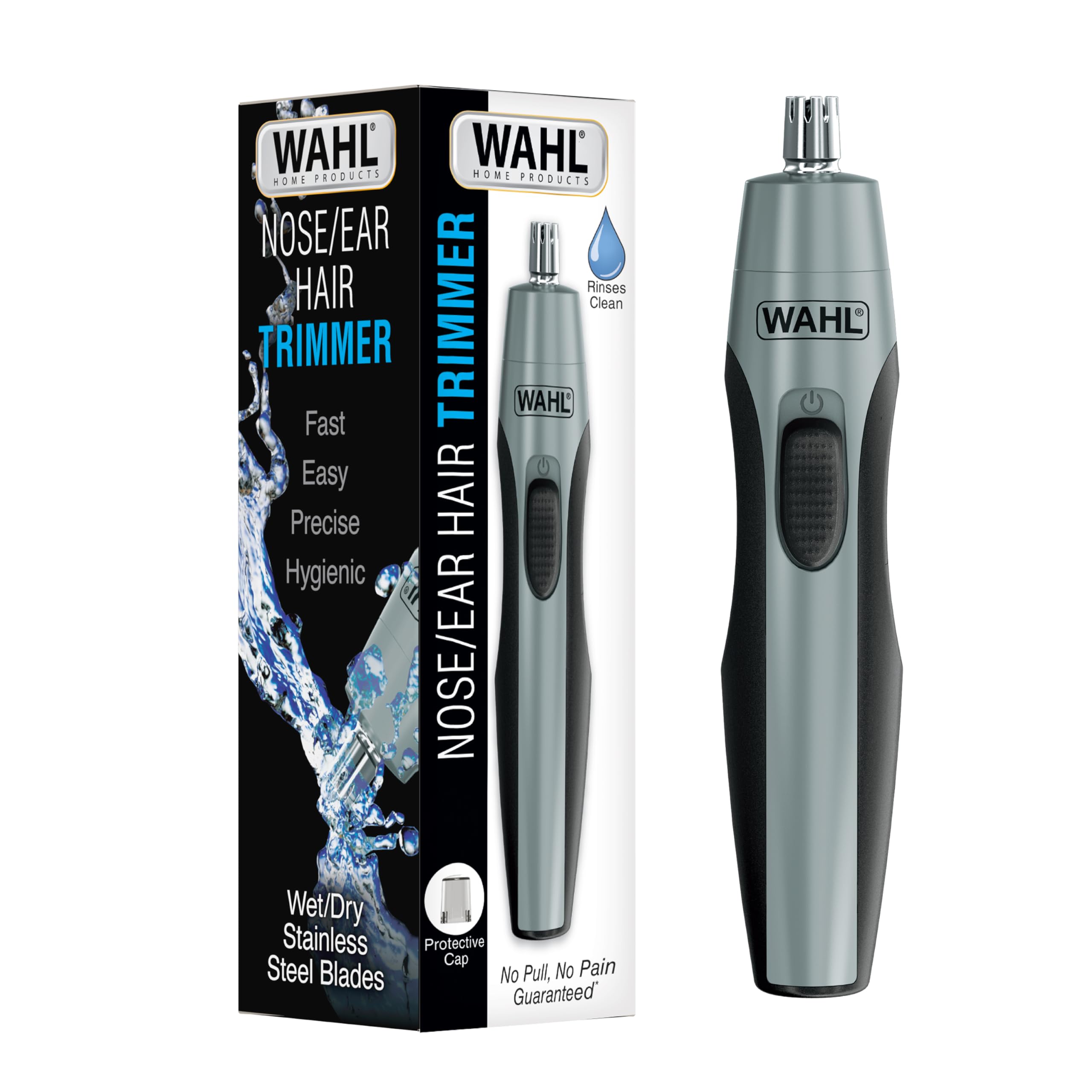 Buy now Wahl Clipper Battery Operated, Precision Ear and Nose Hair Trimmer for Men, Hygienic Nose Trimmer with Rinseable Blade for Easy Cleaning, Perfect for Travel Æ’?? Model 3026462 at indiglob india