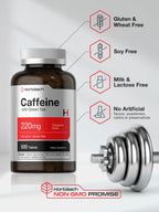 Horbäach Caffeine Pills 220mg with Green Tea | 500 Tablets | Vegetarian, Non-GMO & Gluten Free
