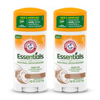 ARM & HAMMER Essentials Deodorant - Made with Natural Deodorizers - Coconut Geranium - Free From Aluminum, Parabens & Phthalates, 2.5 oz (Pack of 3)