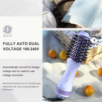 Compact 4-in-1 travel hair dryer with dual voltage (100-240V). Available online; ideal for international travel. Order now!