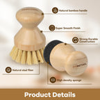 DEBETOOL Cutting Board Oil Applicator & Sisal Scrub Brush Set