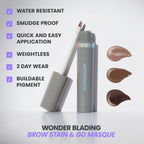 Wonderskin Eyebrow Stain - Long Lasting Brow Tint, Smudge & Transfer Proof | Transfer-proof brow stain delivers waterproof, smudge-proof color that lasts all day.