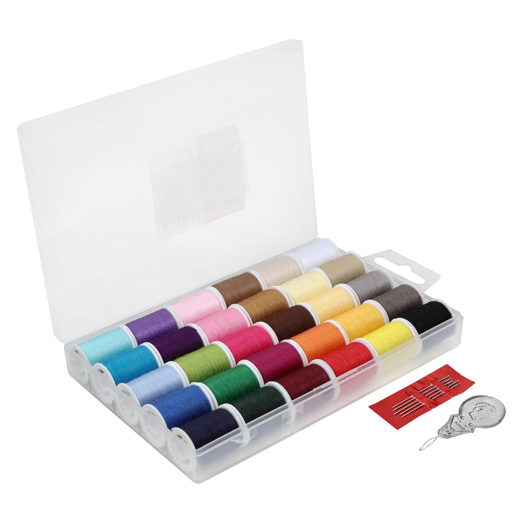 SINGER Polyester Sewing Thread Set, Assorted Colors, 50 Yards, 30 Count