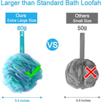 Buy now AmazerBath Loofah Sponge 60g/Piece, Exfoliating Bath Sponge Body Scrubber - Loofa Set of 4 Flower Color (Green-Purple) at indiglob india