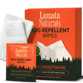 Lunata Natural Bug Wipes Plant-Powered with Oil of Lemon Eucalyptus