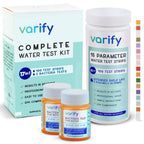 Buy now Varify 17in1 Complete Drinking Water Test Kit - 100 Strips + 2 Bacteria Tester Kits - Well, Tap, Home, City Water Testing Strip for Lead, Alkaline, Chlorine, Hardness, Iron, Fluoride, Copper & More Default at indiglob india
