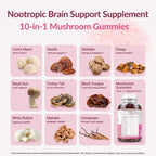 World's First Mushroom Gummies with Lions Mane, Supports Focus & Clarity