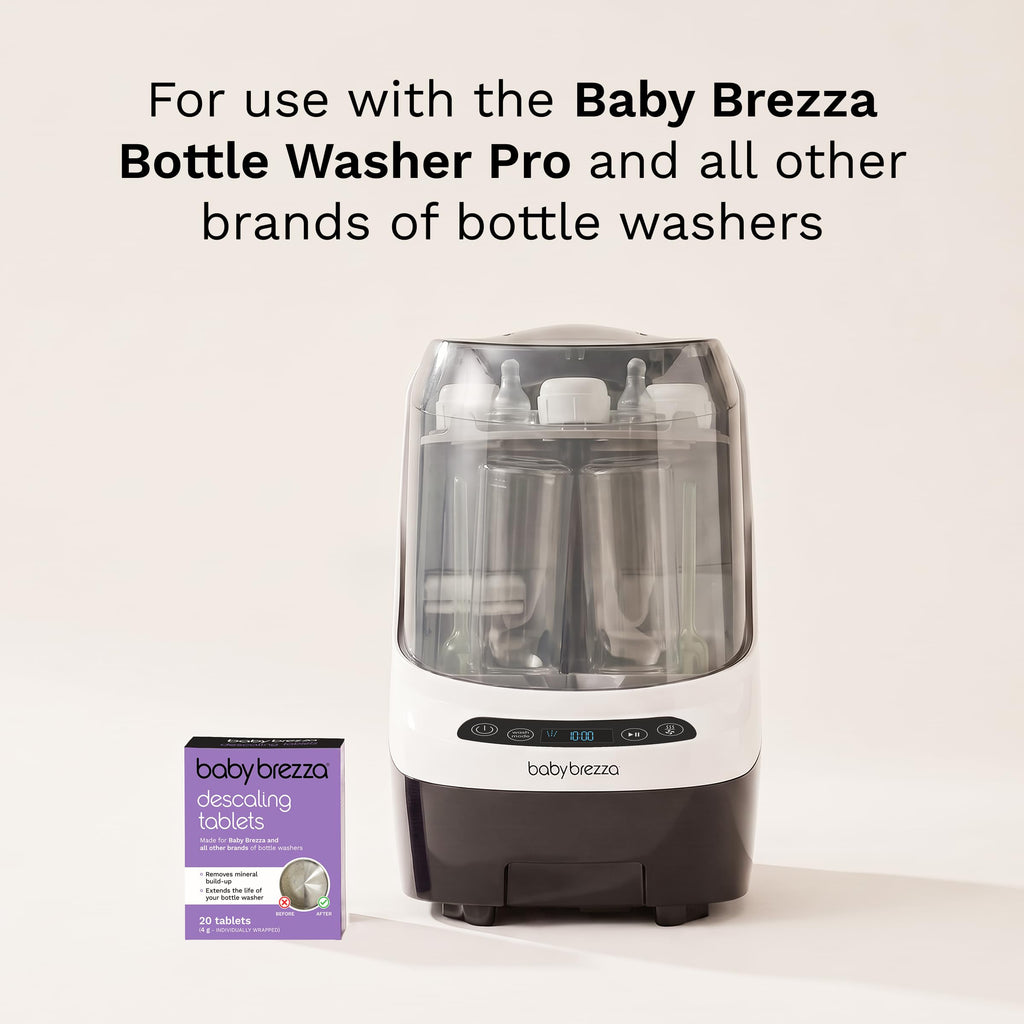 Baby Brezza Descaling Tablets - Compatible with Bottle Washer Pro and All Brands of Baby Bottle Washer Appliances