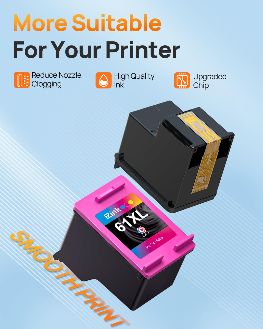 61XL 61 Ink Cartridges 4500 5530 for HP Ink 61XL Black and Color Combo Pack
