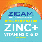Zicam Daily Immune Support Gummy Supplement, Citrus Strawberry, 70 Count | Antioxidant Support, Easy-to-Take Gummies, Zinc, Vitamin C, Vitamin D