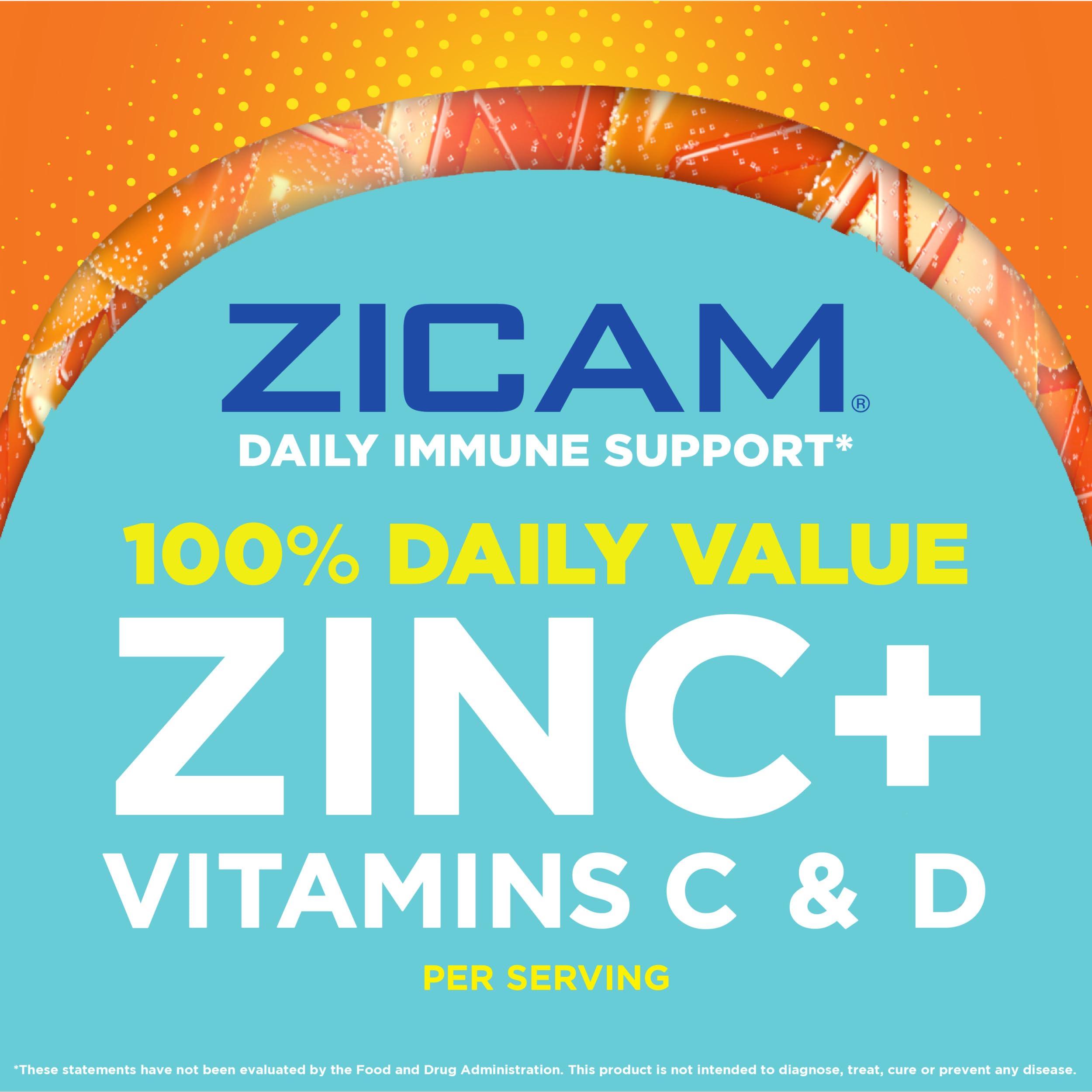 Zicam Daily Immune Support Gummy Supplement, Citrus Strawberry, 70 Count | Antioxidant Support, Easy-to-Take Gummies, Zinc, Vitamin C, Vitamin D