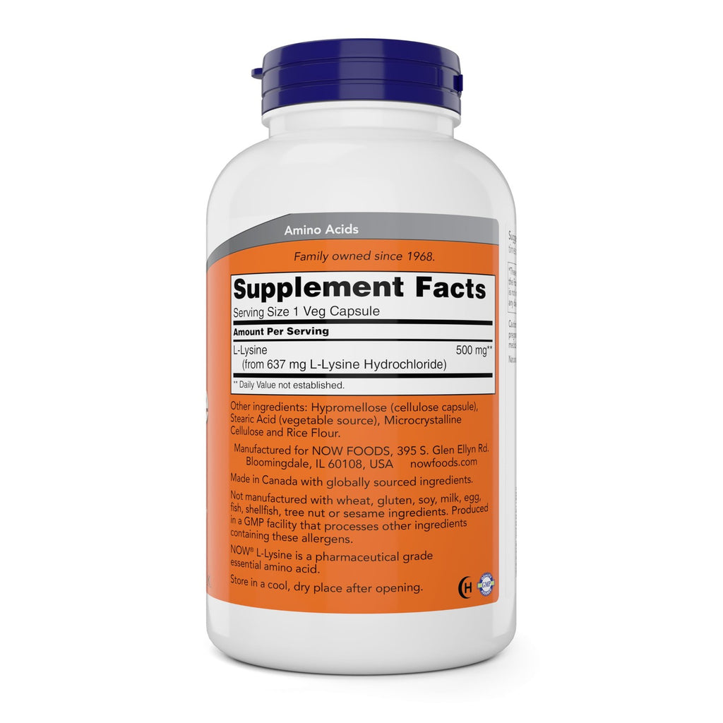 Buy now Now L-Lysine 500 mg, 360 Vegetarian Capsules at indiglob india