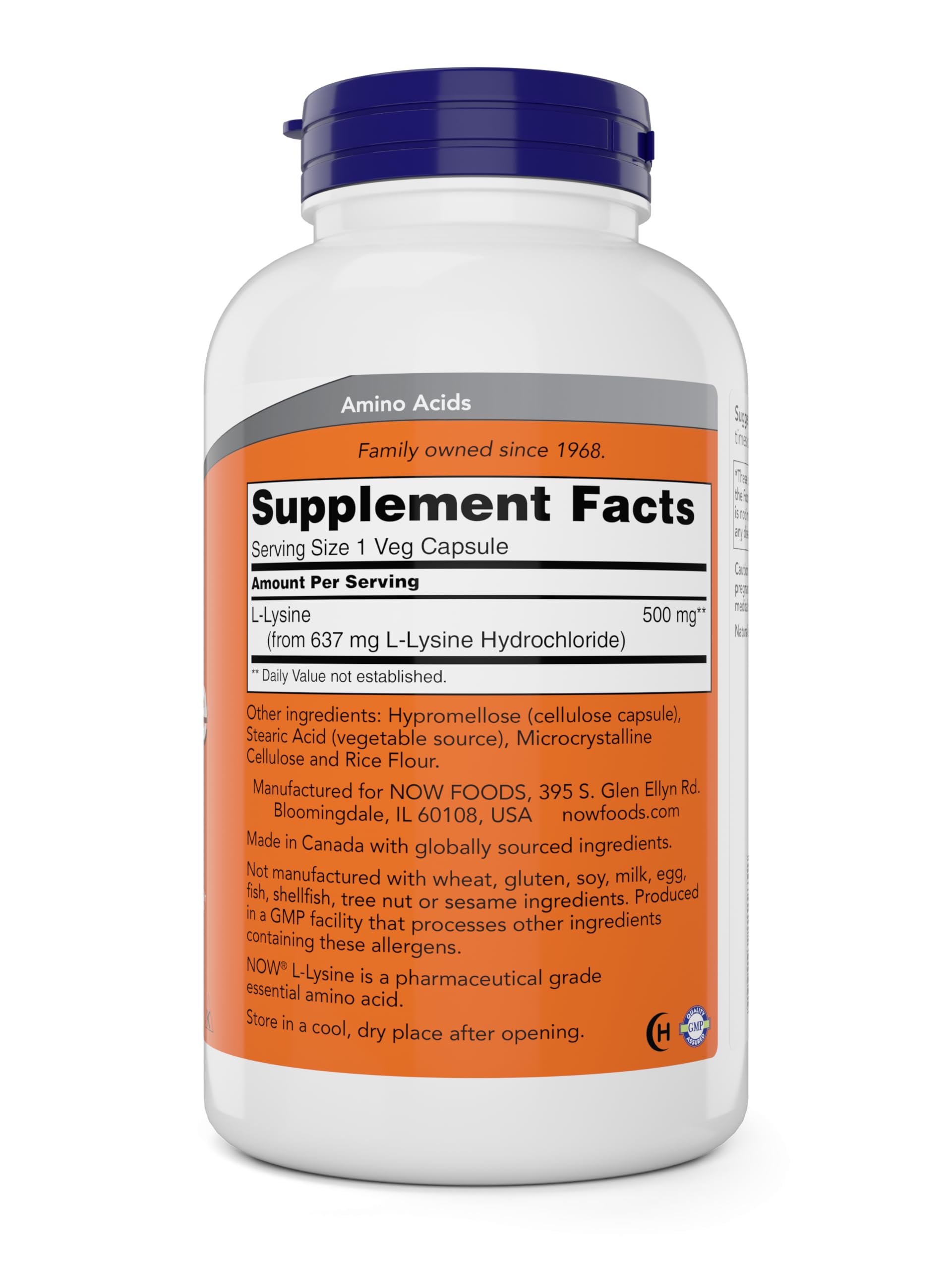 Buy now Now L-Lysine 500 mg, 360 Vegetarian Capsules at indiglob india