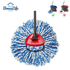 2-Tank Mop Heads Replacements for O-Ceda RinseClean Dual System, Microfiber Refills, Easy Cleaning Mop Repalce Head Blue 6 Pack