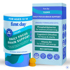 Teen Focus Gummies with Cognizin Citicoline, PS & Vitamin B3 for Ages 13-18 | Brain gummies for teens with Cognizin® citicoline and phosphatidylserine; caffeine-free choline gummies for focus and memory