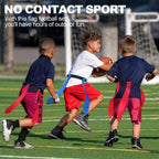 Flag Football Set, 14-Player Kit with 42 Flags, Size 3 Ball and Cones