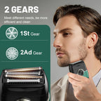 Electric Foil Shavers for Men: 4 Floating Blades & Dual Speed | Mini Electric Razors for Men With Wet or Dry - Cordless Razor with LED Display- Face Shaver with USB-C Charge & Travel Lock