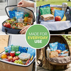 4 Pack Slim Ice Packs for Lunch Boxes, Reusable Kids Cold Packs for Coolers