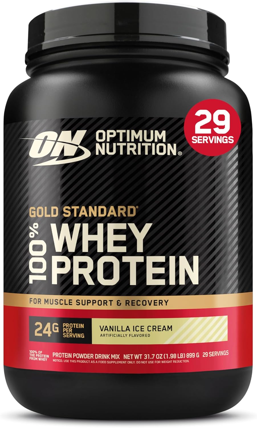 Buy now Optimum Nutrition Gold Standard 100% Whey Protein Powder, Strawberry Banana, 5 Pound (Packaging May Vary) at indiglob india