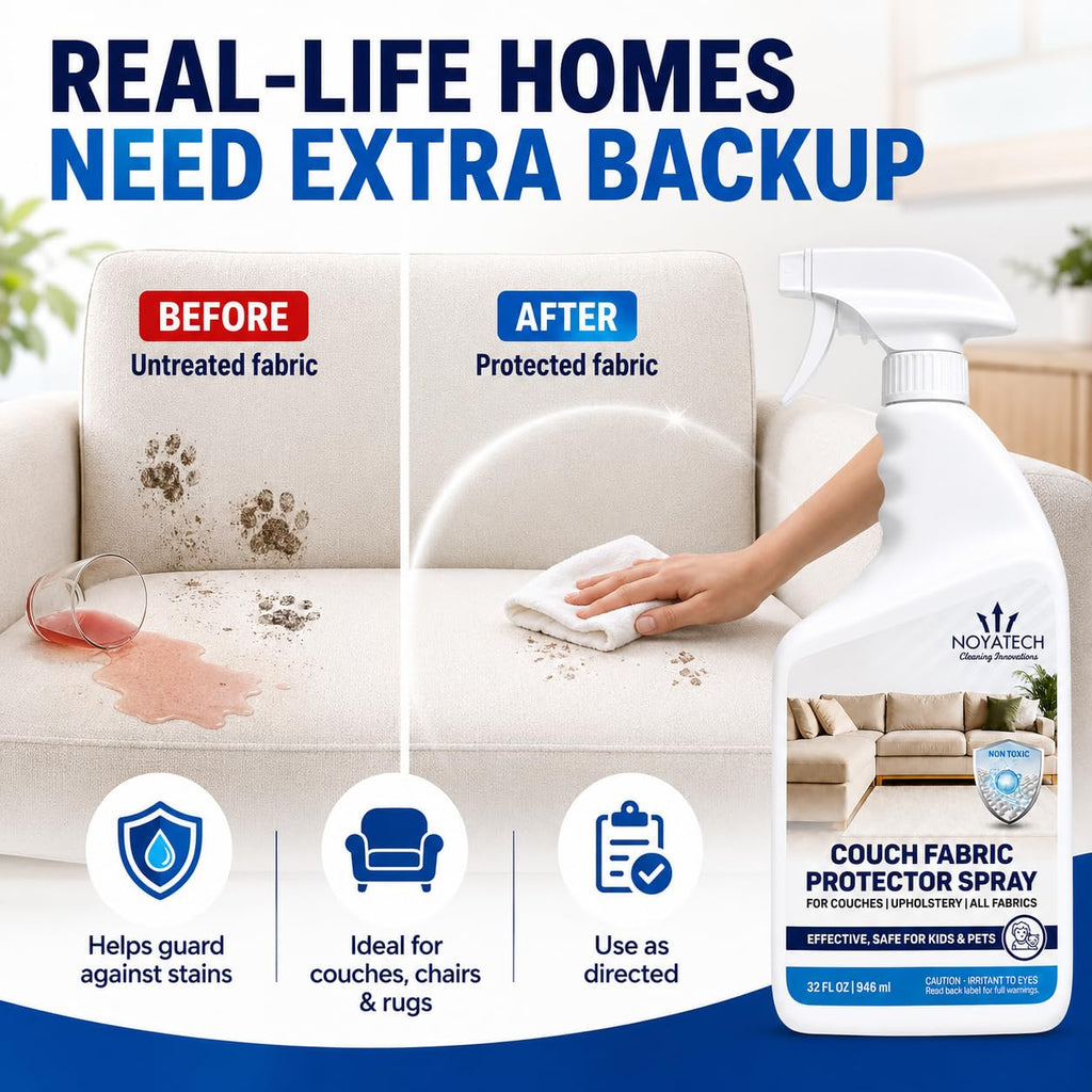 NOYATECH Fabric Protector Spray, Couch Upholstery Stain Guard, 32 oz