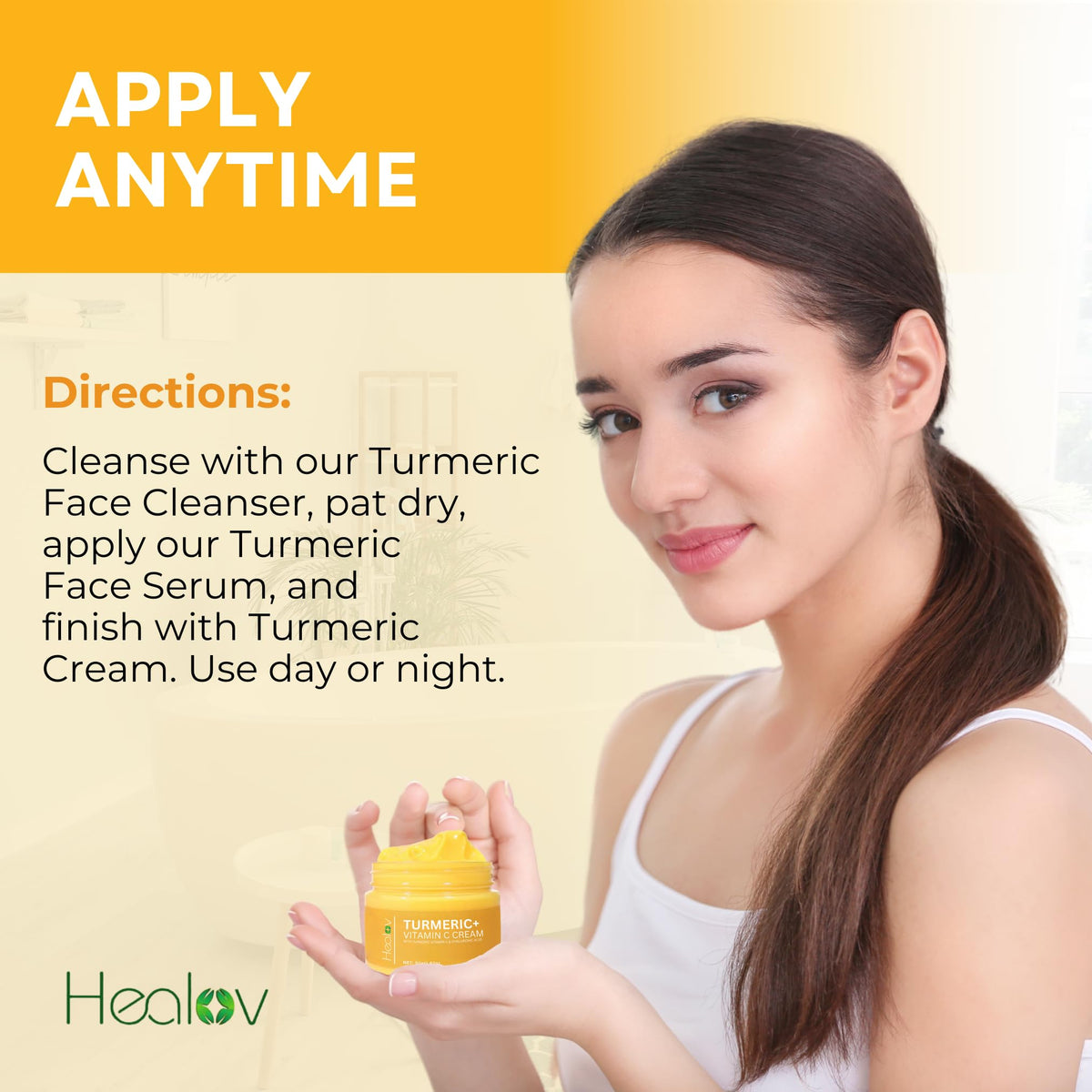 Turmeric Face Cream – Natural Brightening Cream for Dark Spots, Face & Body