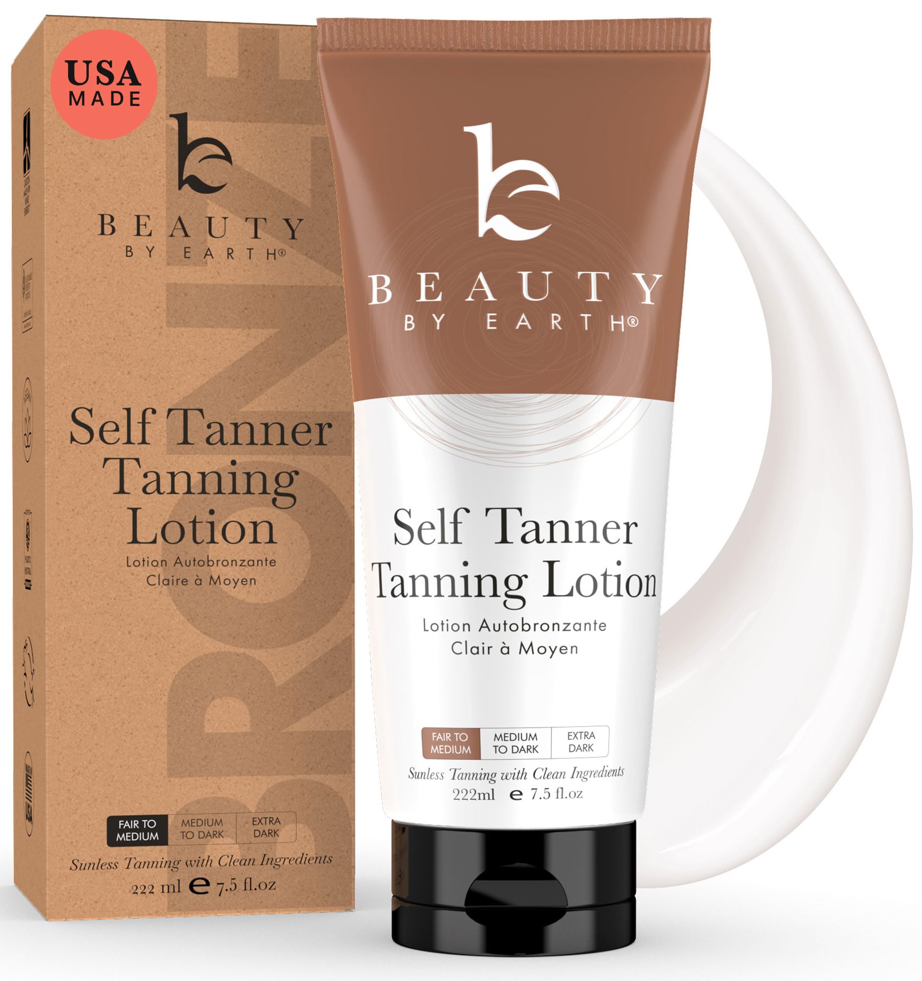 Buy now Tanning Lotion Self Tanner - USA Made with Natural and Organic Ingredients Non Toxic Sunless Browning Lotion, Best Gradual Tanner for Men and Women, Streak-Free Fake Tan, Fair to Medium at indiglob india