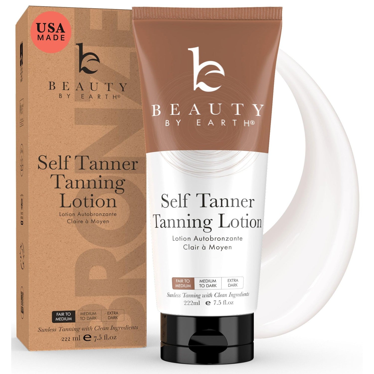 Buy now Tanning Lotion Self Tanner - USA Made with Natural and Organic Ingredients Non Toxic Sunless Browning Lotion, Best Gradual Tanner for Men and Women, Streak-Free Fake Tan, Fair to Medium 7.5 Fl Oz (Pack of 1) Fair to Medium at indiglob india