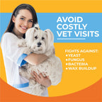 Paw Science Dog Ear Cleaner - Cat & Dog Ear Infection Treatment - Medicated Pet Ear Wash, Flush, and Cleaning Solution for Dogs and Cats - Remedy for Itchy Yeast Relief