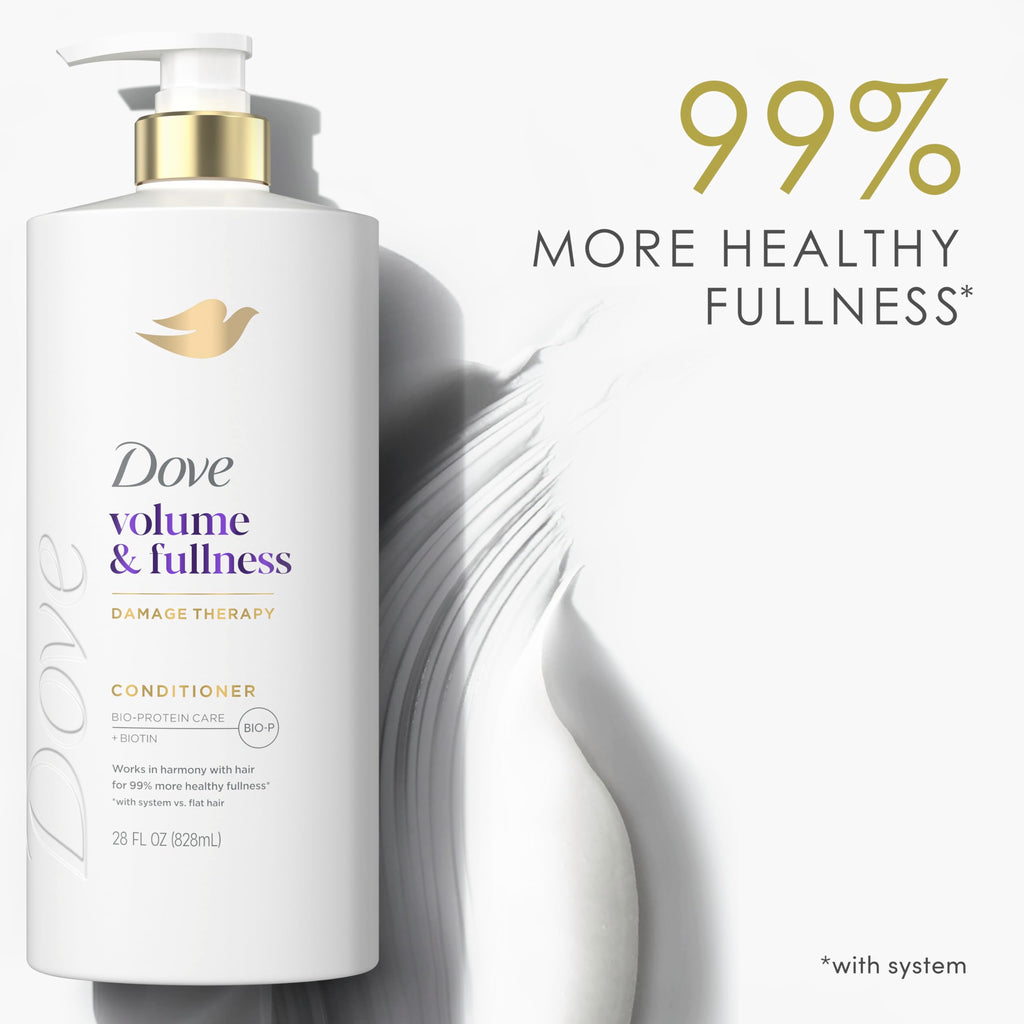 Dove Conditioner Volume & Fullness for Thin Hair, Bio-Protein, 28 Fl Oz