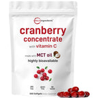 Micro Ingredients Cranberry Supplement for Women | 300 Softgels with Vitamin C & MCT Oil | Cranberry Pills for Women Support Urinary Tract Health*