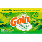 Buy now Gain Dryer Sheets Plus Wrinkle Release, Original Scent, 240 Count, Fights Static With a Touch of Scent, Laundry Sheets at indiglob india