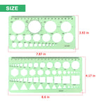 Tamaki Circle Template, Geometric Drawings Stencils, 2 Pack