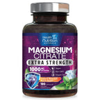 Magnesium Citrate 1000mg Per Serving - Max Absorption Magnesium Powder Capsules for Muscle, Nerve and Heart Health Support, High Absorption Citrate Complex, Gluten Free, Non-GMO - 120 Capsules