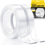 Double Sided Tape Heavy Duty 240", Extra Strong Waterproof Removable Nano Mounting Tape for Posters, Rugs, Picture Hanging, Wall Decor, Office & Outdoor Use Binding Tape