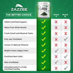 Zazzee USDA Organic Spirulina Powder, 8 Ounces, 68 Servings, 100% Pure | Certified Kosher, Non-Irradiated, Mess-Free Wide Mouth Container, Fresh Smell and Neutral Taste, Non-GMO, Made in USA