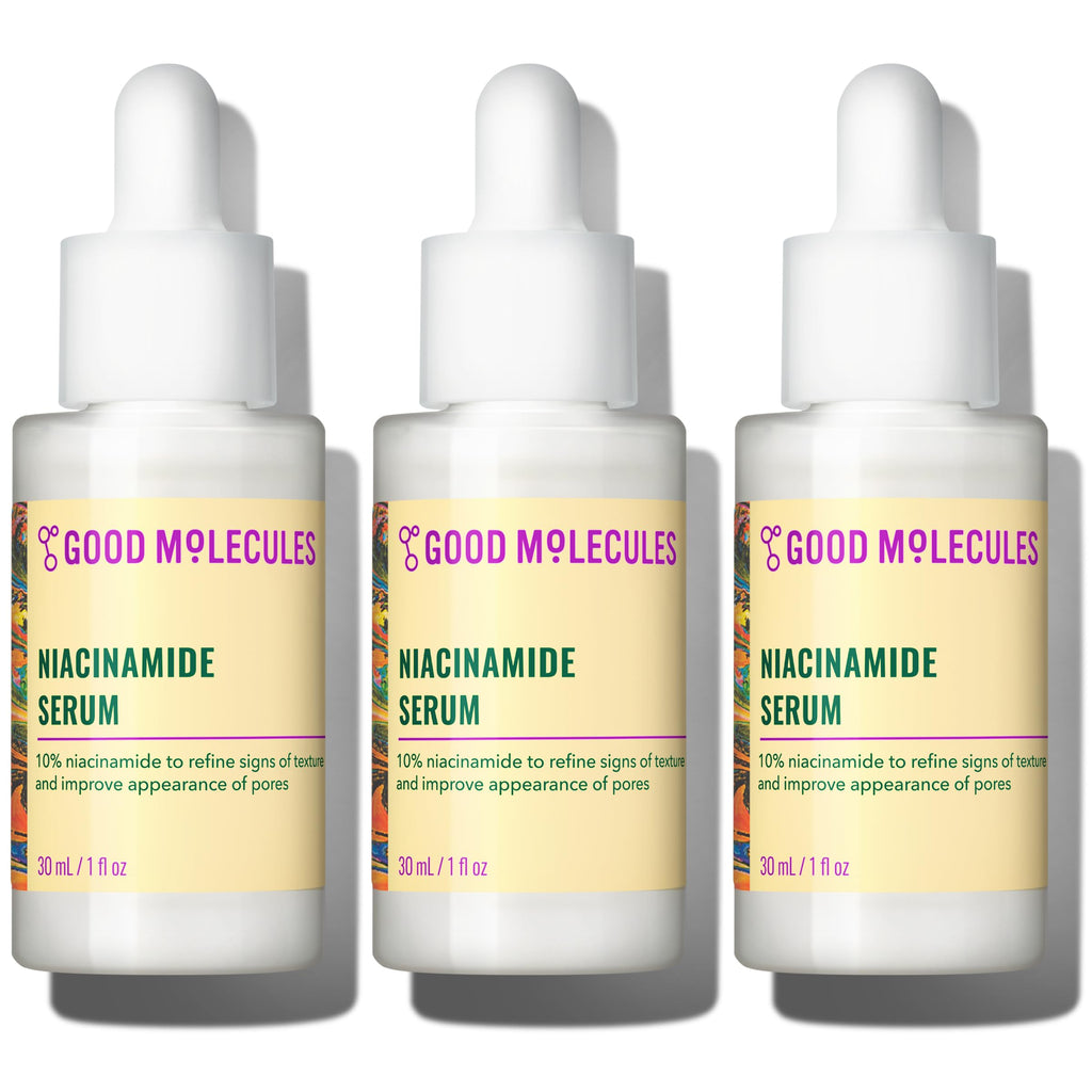 Good Molecules Niacinamide Serum 10%, Pore & Texture Serum, 1 fl oz | 10% niacinamide serum to refine skin texture and minimize the look of pores. Non-comedogenic.